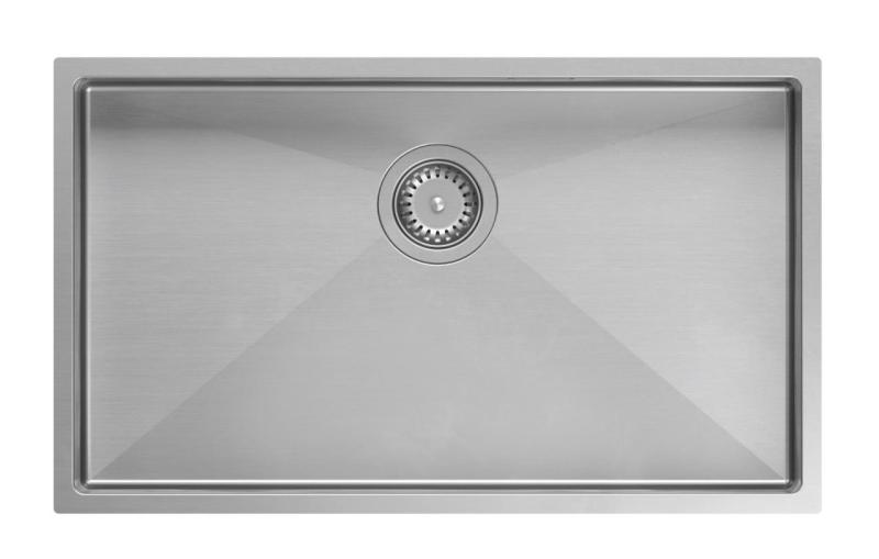 Aquadesign Zara Évier en Inox 74x44cm Sous-Montage, Montage à fleur et Montage Supérieur avec Bouchon en Inox - 1208967758