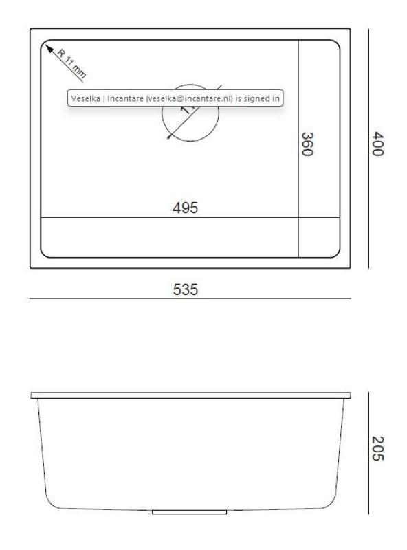 Quadri Elston Blanc Évier Encastré en Granit 495x360mm avec Bouchon en Acier Inoxydable 1208967774