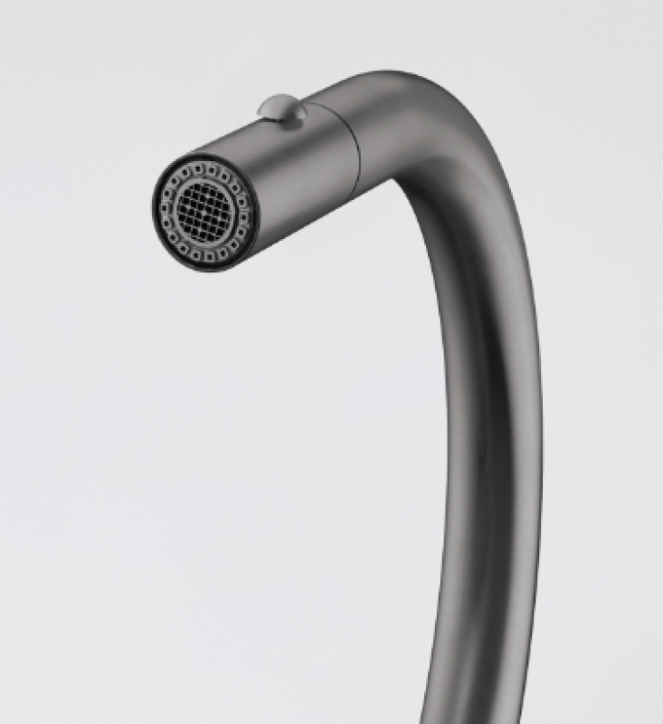 Franke Mythos Masterpiece Robinet de Cuisine Anthracite avec Bec en J et Douchette Extractible - 115.0711.555