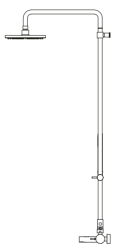Waterevolution Flow robinet de douche à trois voies avec douchette et pomme de douche Blanc T131NBR