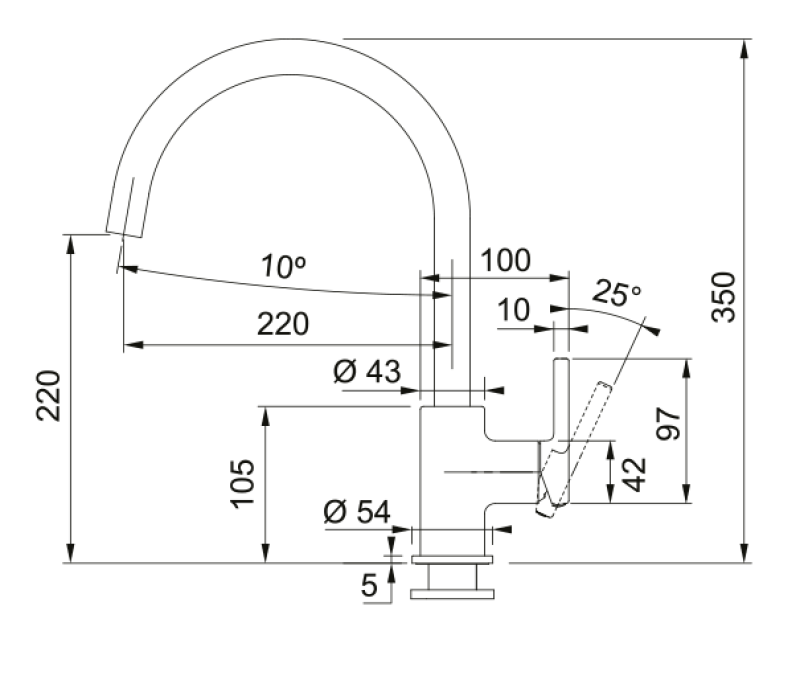 Franke Lina XL Mitigeur de Cuisine Beige Oyster avec Bec Pivotant 115.0626.028