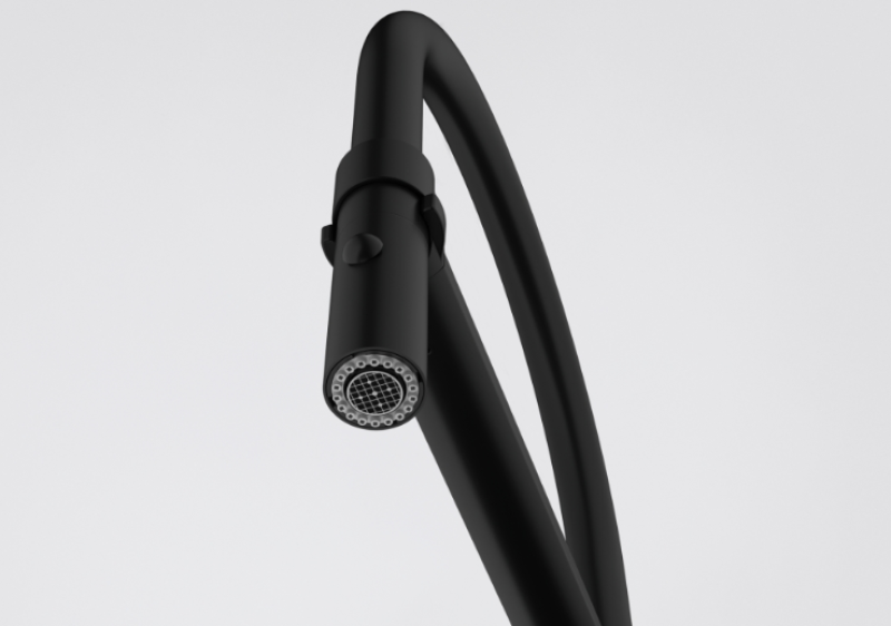 Franke Icon Mitigeur de Cuisine Monocommande avec Douchette Flexible, Noir 115.0690.598