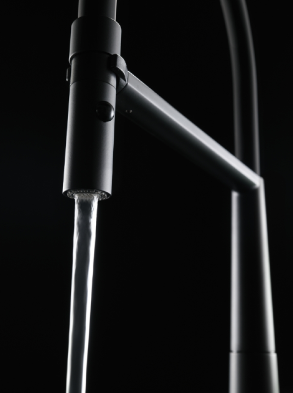 Franke Icon Mitigeur de Cuisine Monocommande avec Douchette Flexible, Noir 115.0690.598