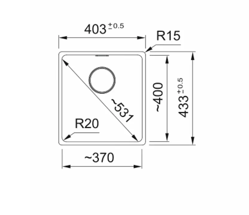 Franke Maris MRG 210-37 Fragranite Ardoise Gris évier gris foncé à encastrer 135.0714.609