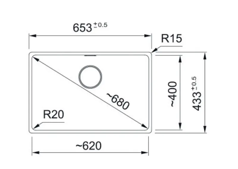 Franke Maris MRG 110-62 Fragranite Slate Grey Évier - Sous-meuble, Gris foncé 125.0714.604
