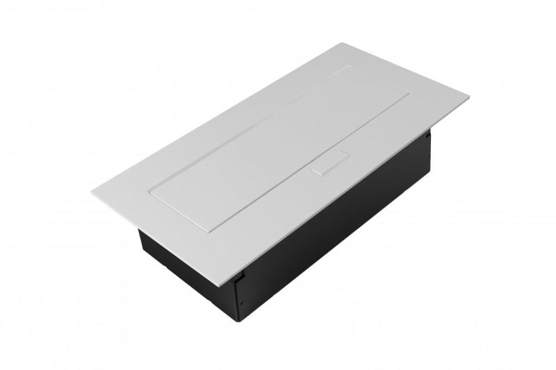 Prise pour meubles 2x prise schuko, USB A+C, sans câble, blanc