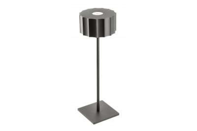 Lampe de table LED AZELIA, 2,5W, 200lm, DC 5V, 1A, 4000 K, batterie 4000 mAh, dimmable, noire