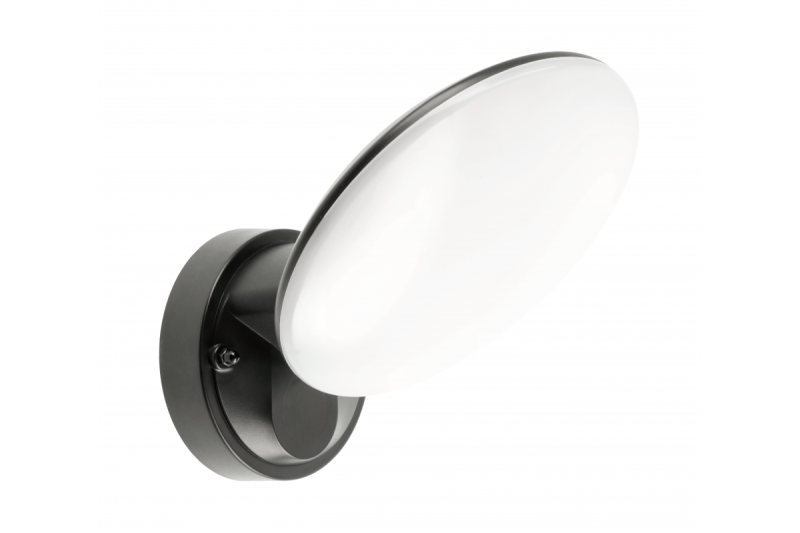 'Luminaire LED TERRO avec capteur de mouvement, 10W, 1200lm, IP54, AC220-240V, 50/60Hz, 4000K, noir