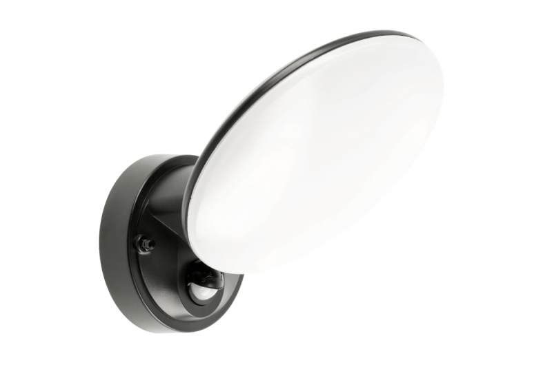 'Luminaire LED TERRO avec capteur de mouvement,10W,720lm,IP54,AC220-240V,50/60Hz,4000K,noir