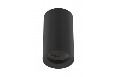 Luminaire de plafond TIPO, alu, 65x115, IP20, max 50W, rond noir