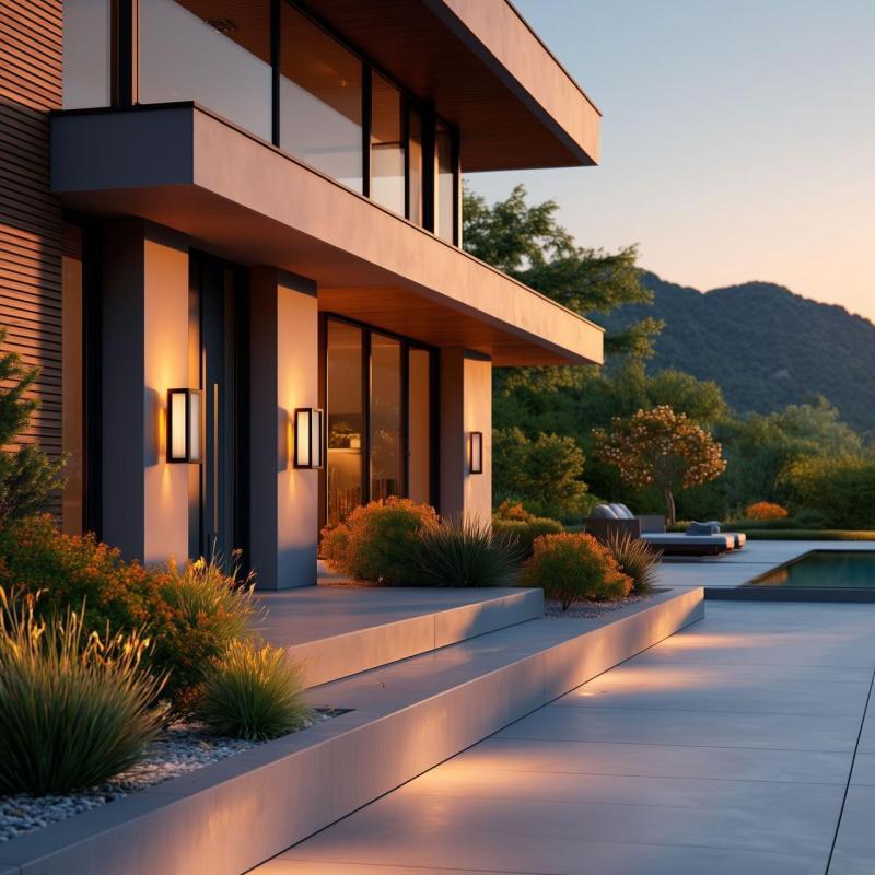 Luminaire de façade VASTI, E27, MAX. 12W, IP54, AC220-240V, 50/60Hz, noir