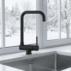 Graniteland Serenity Kitchen Faucet Black with Foldable Spout 1208969533