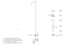 Waterevolution Flow piscine douche colonne de douche eau froide uniquement métal arme brossé T145GME