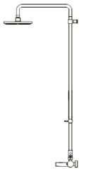 Waterevolution Flow mitigeur thermostatique de douche à trois voies avec douchette à main et pommeau de douche chromé T131TN01