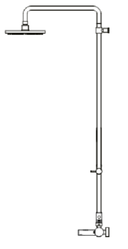 Waterevolution Flow mitigeur thermostatique de douche à trois voies avec douche de tête 250mm et douchette ronde blanche T131TNR25BR