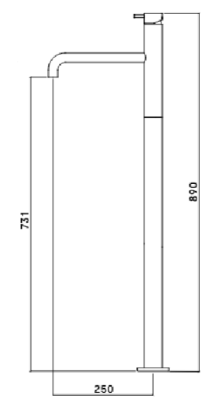 Waterevolution Flow robinet de baignoire autoportant en inox T134IE
