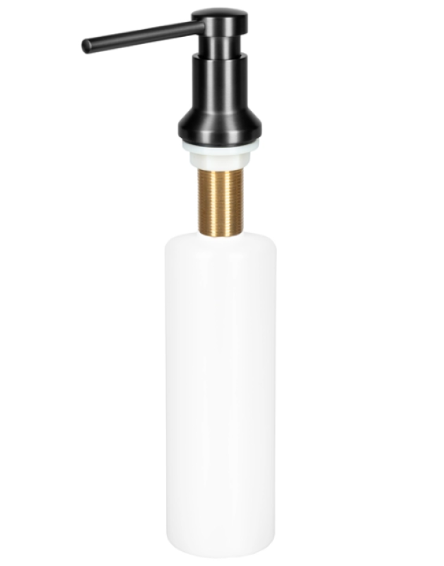 Distributeur de savon encastré Ausmann Turt gun metal, rechargeable par le dessus 1208969721