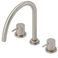 Waterevolution Flow mitigeur de cuisine à 3 trous avec bec pivotant et raccordement pour eau filtrée en inox T152UIE