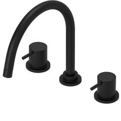 Waterevolution Flow mitigeur de cuisine à 3 trous avec bec pivotant et raccordement à l'eau filtrée noir T152UPR