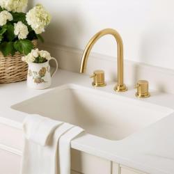 Waterevolution Flow mitigeur de cuisine à 3 trous avec bec pivotant et raccordement pour eau filtrée en laiton T152ULE