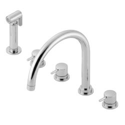 Waterevolution Flow mitigeur de cuisine à 5 trous avec douchette extractible et raccordement pour eau filtrée chrome T154U01