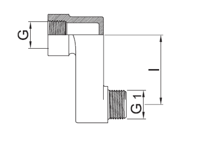 Raccord S PB excentrique 10mm G 1/2” G1 1/2” 1208969804