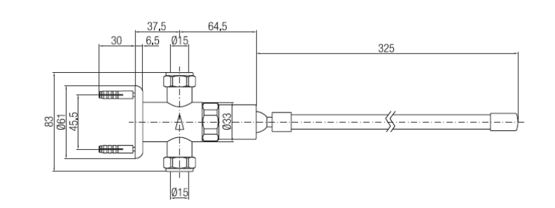 Robinet temporisé à fermeture automatique PB avec commande au genou 8-12” 1208969810