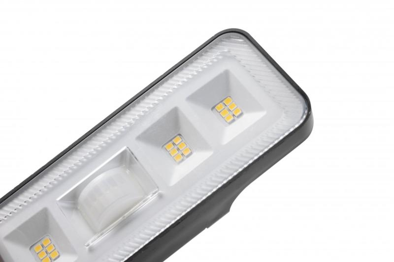 Luminaire solaire avec capteur de mouvement et crépusculaire DAVOS, LED, 1000lm, 4000K, 2000mAh, IP54, noir