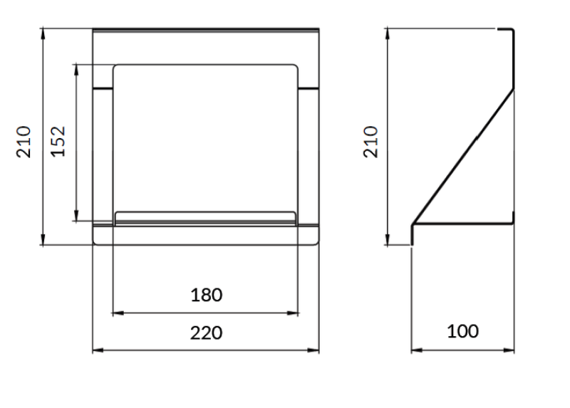 Épka Luxion Étagère pour Rails de Cuisine Métal Noir 1208969966