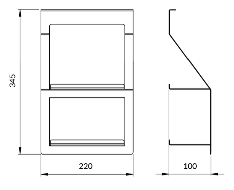 Support Double pour Rails de Cuisine en Métal Noir 1208969967 Epka Luxion