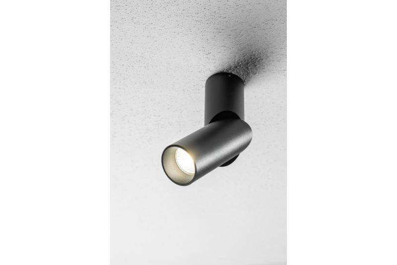 Lampe de plafond VIRGO, max. 250V, 50/60Hz, 57x152mm, IP20, max. 20W, Rond, Noir