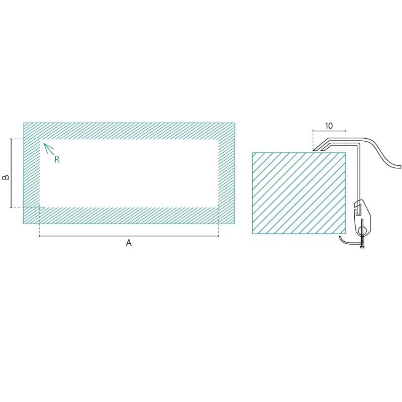 Banka Centurio 100-34 Évier en acier inoxydable à encastrer 100 x 50 cm avec égouttoir 1208970033