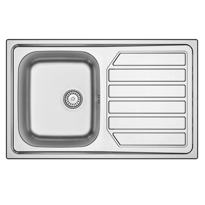 Évier sur plan Banka Centurio 80-1 en inox 80x50cm avec égouttoir 1208970034.