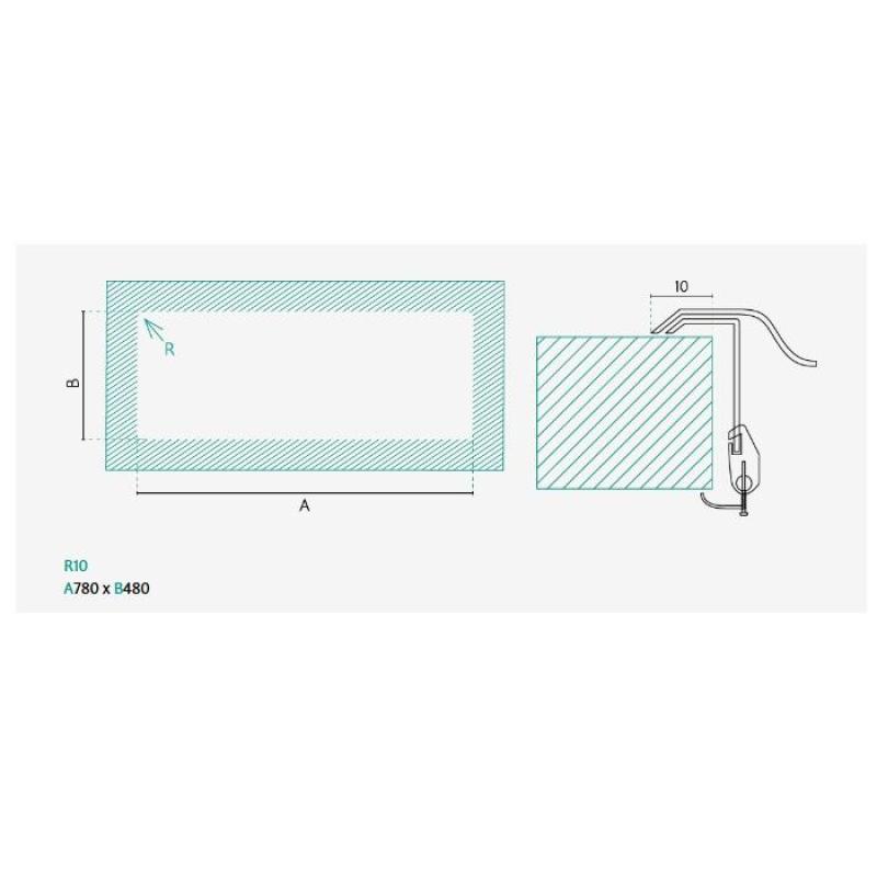 Évier sur plan Banka Centurio 80-1 en inox 80x50cm avec égouttoir 1208970034.