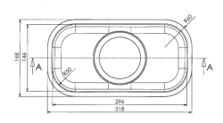 Évier en inox Banka IB1530 146 x 296 mm sous-plan 1208970041