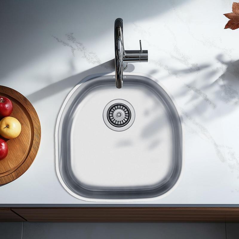 Banka Denver Évier en acier inoxydable 41 x 41 cm Sous-plan 1208970049