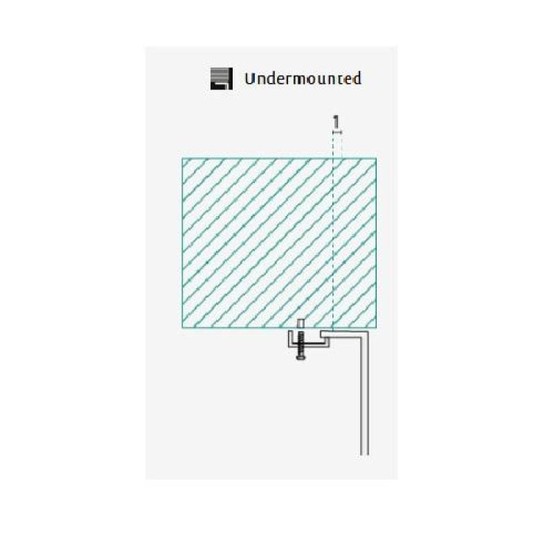 Évier Banka Detroit en inox 450 x 370 mm sous-plan 1208970076