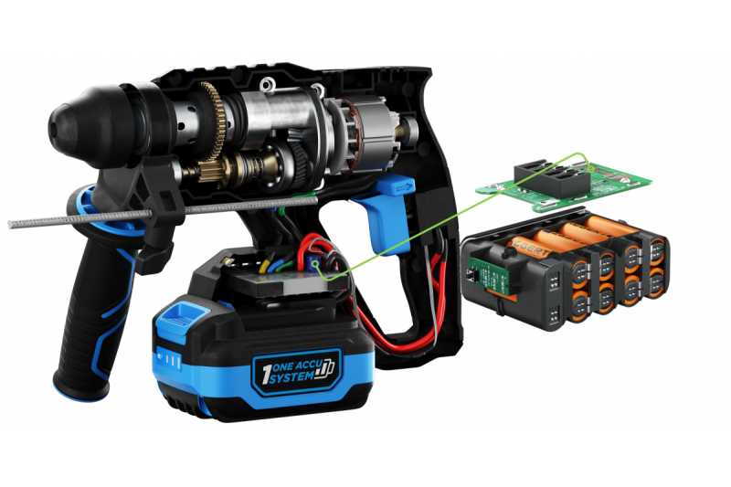 HÖGERT perceuse à percussion sans fil, sans balais, 18V, avec fonction burin.