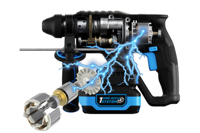 HÖGERT perceuse à percussion sans fil, sans balais, 18V, avec fonction burin.