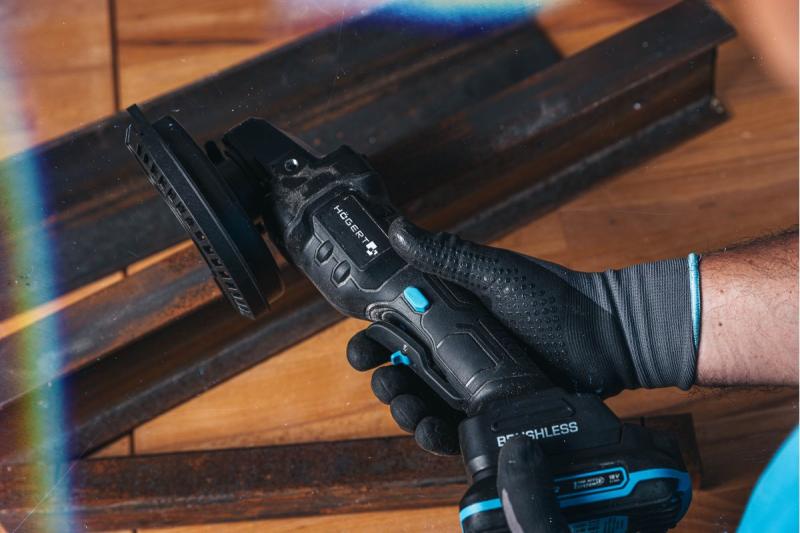 Meuleuse d'angle sans fil HÖGERT avec interrupteur à palette, 125MM, 18V - sans batterie.