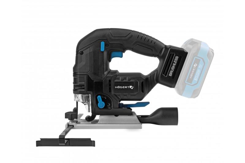 Scie sauteuse sans fil HÖGERT, 18V, poignée antivibrations - sans batterie