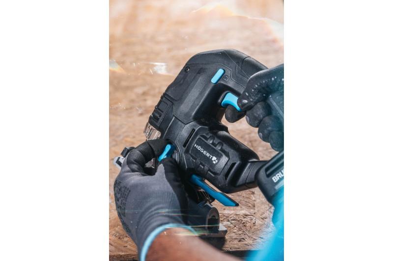 Scie sauteuse sans fil HÖGERT, 18V, poignée antivibrations - sans batterie