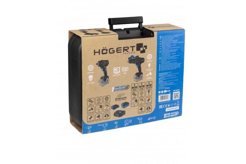 Set accu-slagmoersleutels HÖGERT 200 Nm 18V avec moteur sans balais