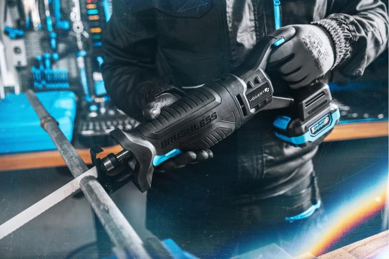 HÖGERT ensemble de scie récipro sans fil, 18V, sans balais, batterie, chargeur, accessoires.