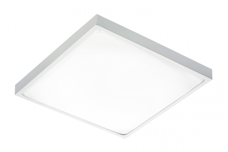 Lampe de plafond ALTAR LED, 295x295mm, 4000K, 24W, 1680lm, AC180-250V, 50/60 Hz, PF>0.5, IP54, gris, garantie de 3 ans