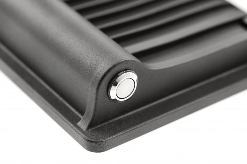 Lumière d'inondation solaire LUMOS II, LED, 3000lm, 6400K, 2x2600mAh remplaçable, IP65, noir