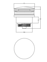 Waterevolution Flow bonde d'évacuation 1.1/4 PVD or brossé M199VAL1WGE
