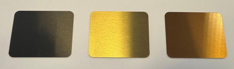 Échantillon de couleur Pure.Sink PVD en inox brossé or 1208970650