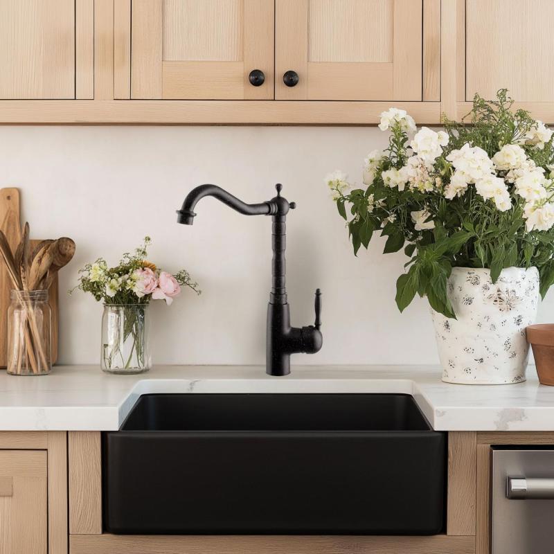 Graniteland Verve Mitigeur de Cuisine Aspect Pierre Bleue Belge avec Bec Pivotant 1208970701