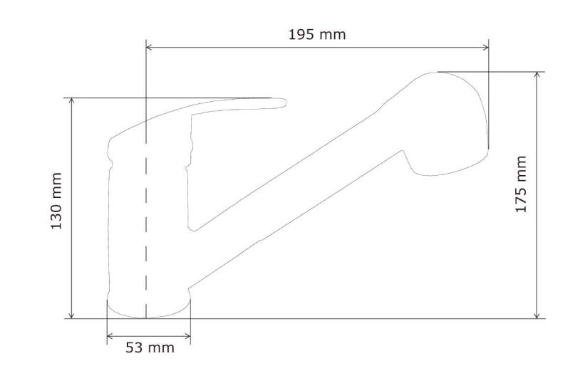 Robinet de cuisine Graniteland Rhea Chrome avec bec rétractable et douchette à double fonction 1208970712